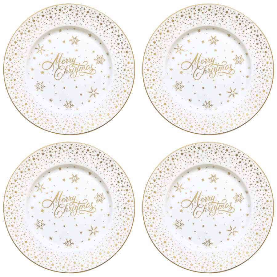 Easy Life Tableware Set 4 Porcelain dessert plates 19 cm