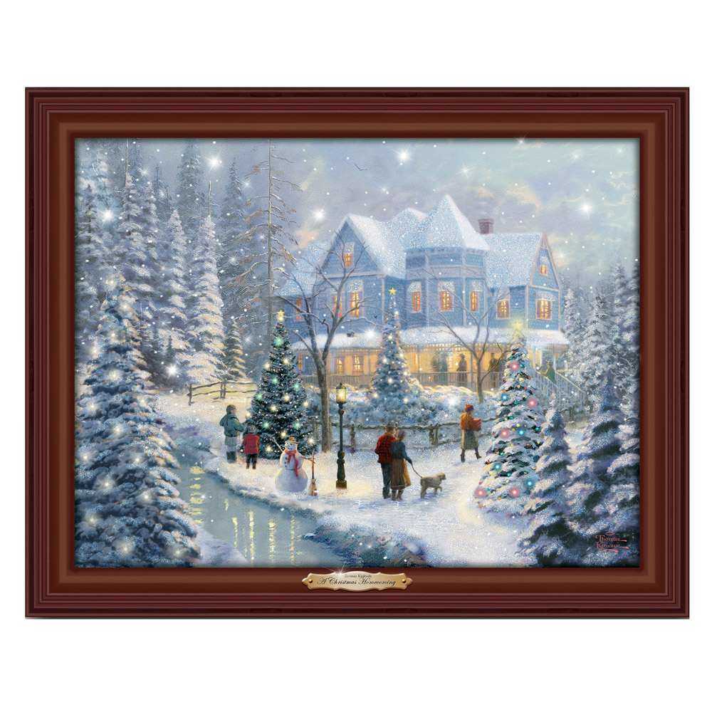 Thomas Kinkade A Christmas Homecoming Canvas Print 01-24410-001 Bradford Exchange