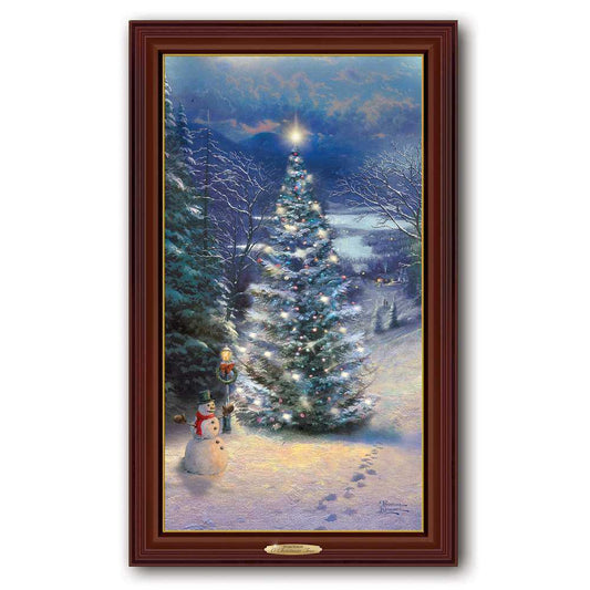 Thomas Kinkade O' Christmas Tree Canvas Print Bradford Exchange