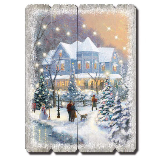 Thomas Kinkade Starlit Winter Night Wall DÃ©cor Bradford Exchange