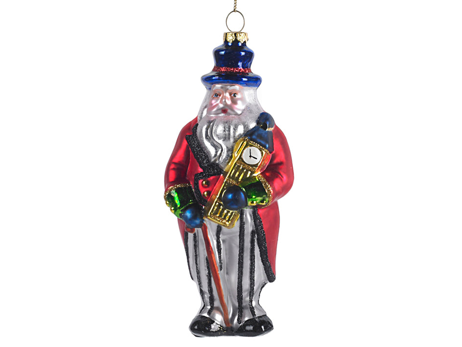 For sale in UK Glass Santa Holding Big Ben Ornament TR 17657