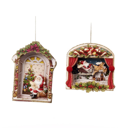 For sale in UK Paper 3D Santa Scene Ornament TR 27035