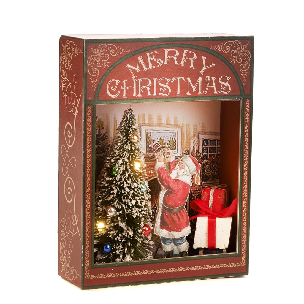 For sale in UK Led Light Santa/Tree Diorama Box Y 62405